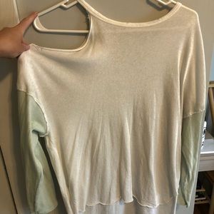 Free People cut out shoulder top